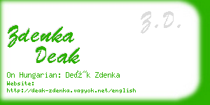 zdenka deak business card